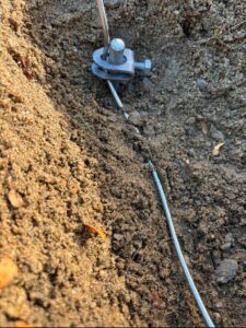 Aardpen laten slaan in Graswijk Eindhoven