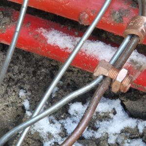 Draden van de aardpen in Kijkduin